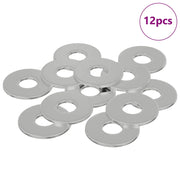 Rondelle 12 pz Argento 12 x 12 x 1,2 cm Ferro CFW2249622