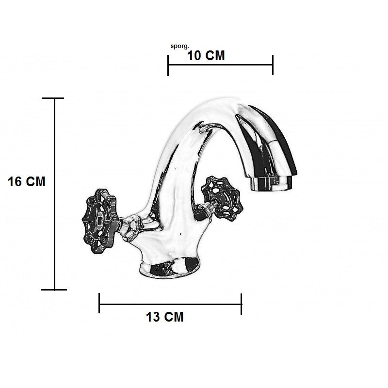 Rubinetto bagno Lavabo Maniglie Verdi Industrial, Stile Industrial
