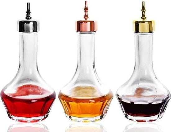 Set di tre bicchieri in vetro con coperchio 48 ml attrezzatura professionale per bar per cocktail ideale per bartender bar in casa