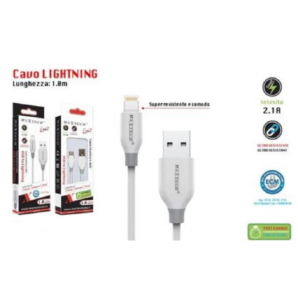 Trade Shop - Cavo Ricarica Dati Iphone Ipad Ipod Lightning Usb Alta Velocita 1mt 2.1a F-ip024 -