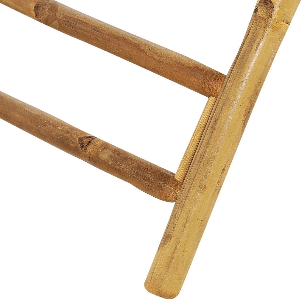 Tavolo bistrot pieghevole legno di bambù chiaro con ombrellone 245 cm giardino terrazza balcone