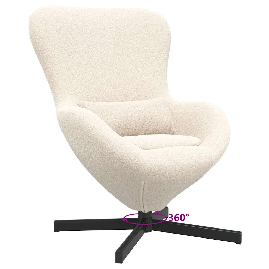 Divano Sedia-Poltrona uovo Crema 63 x 73 x 90 cm Tessuto 784614
