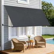 Sistema di occultamento per balcone con catena e schermo di uscita 250x150 cm in antracite