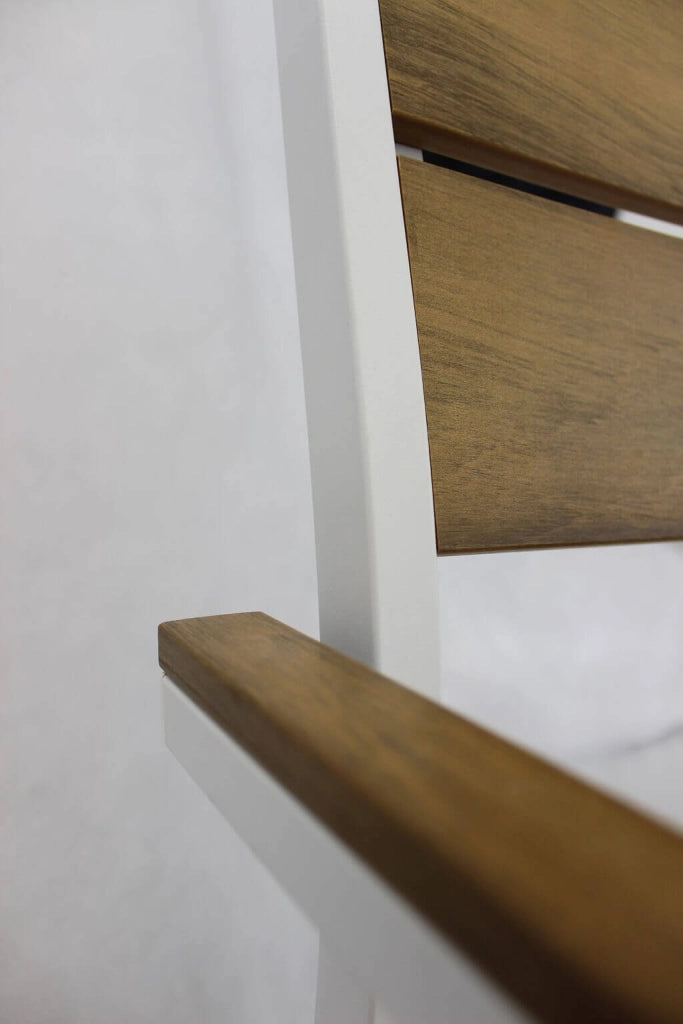 Poltrona da Giardino Impilabile in Alluminio Polywood cm 54x54x84 - URBAN