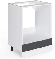 Mobile per forno da incasso R-Line, Antracite lucido, 60 cm senza piano di lavoro, per la libera combinazione all'interno di sistemi cucina modulari