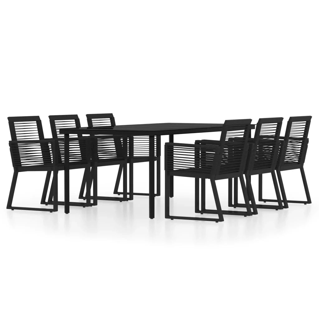 Set da pranzo da giardino per esterni 7 pezzi nero 02_0014037