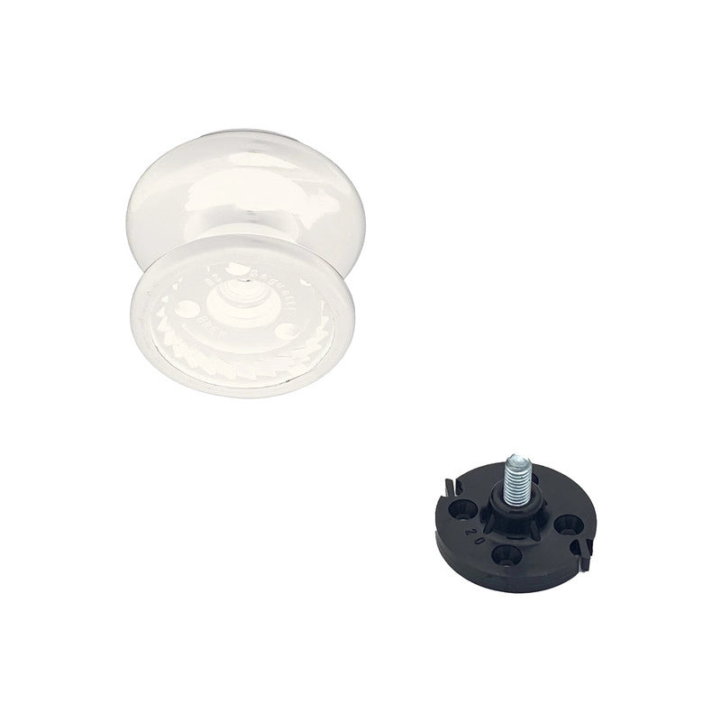 Pomolo fisso per porta SAGUATTI 878/80TB in alluminio bianco lucido