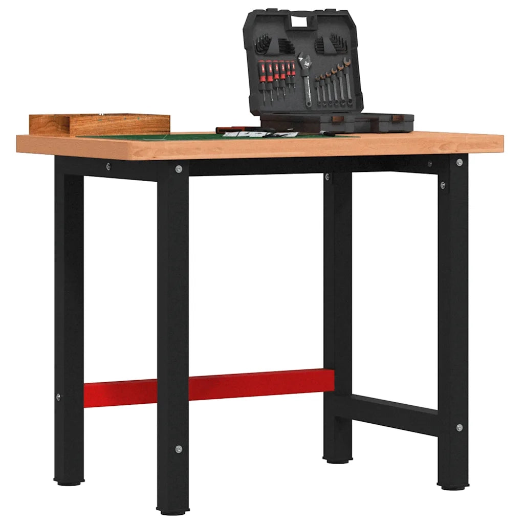 Banco Lavoro 100x60x83 cm Legno Massello Faggio Rettangolare CFW9010918