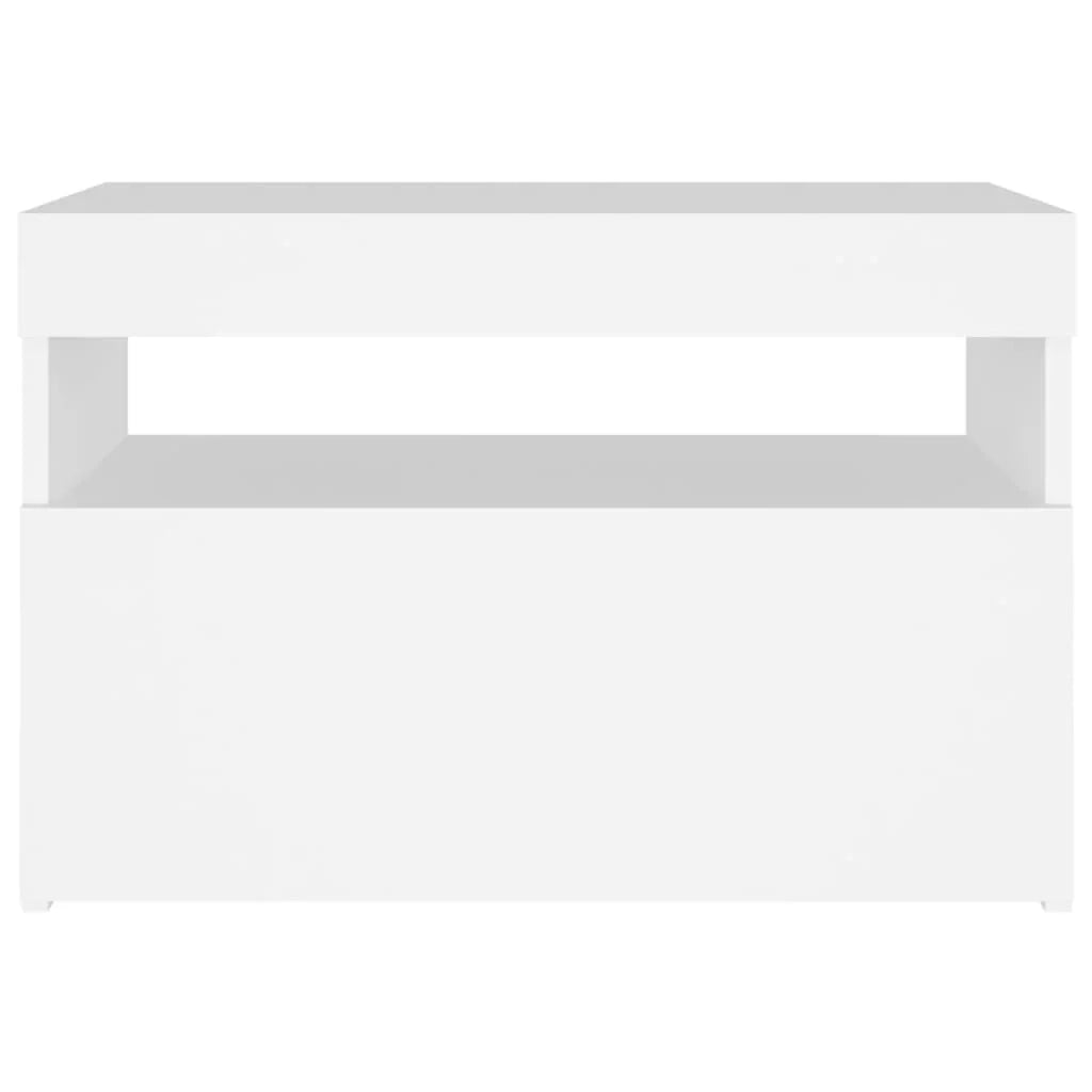 Mobile TV multimediale scaffale TV credenza mobile TV per sala da pranzo soggiorno camera da letto con luci LED 60 x 35 x 40 cm bianco 02_0026608