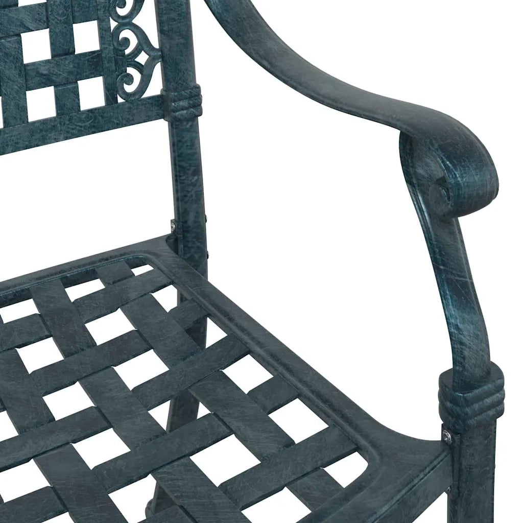 Sedia da Giardino 2 pz | Sedie da Esterno Verde 55 x 56,5 x 91cm Alluminio