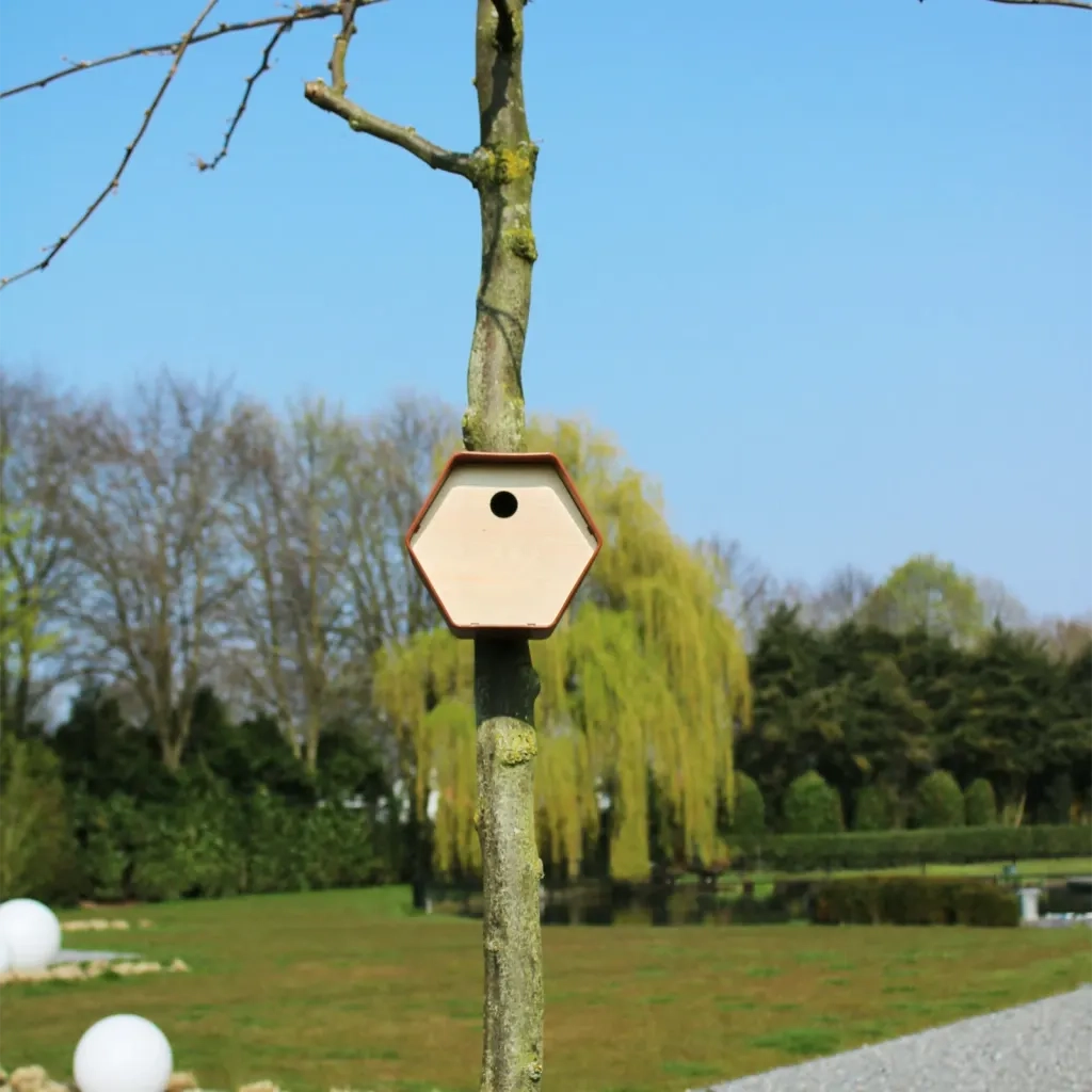 Capi Casetta per Uccelli Hive 1 19x23x20 cm Foro Rotondo Marrone 447494
