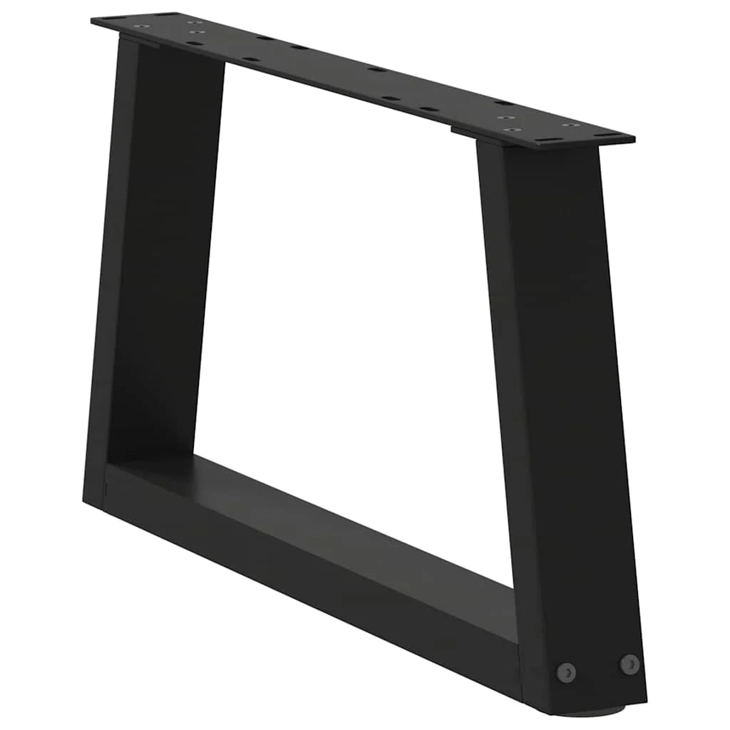 Set di 2 gambe regolabili per tavolino da caffè a forma di V 70 x 31 cm design moderno ed elegante in acciaio nero 02_0056832