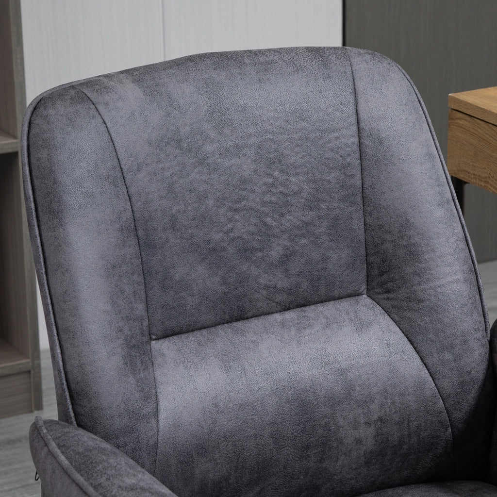 Sedia da ufficio ergonomica girevole con funzione oscillante e altezza regolabile in acciaio grigio scuro