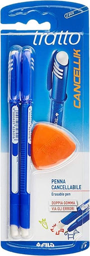 CANCELLIK PENNA CON INCHIOSTRO CANCELLABILE BLU IN CONFEZIONE DA 2