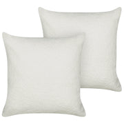 Set di 2 cuscini decorativi Bianco Boucle 45 x 45 cm fodera rimovibile con cerniera Accessori decorativi Boho