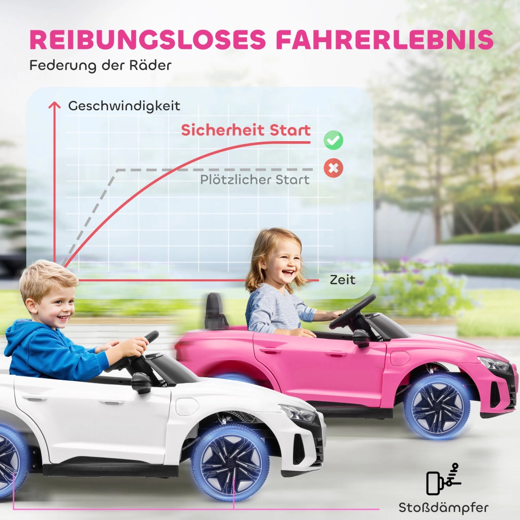Auto elettrica per bambini con telecomando ¨C Xylo ¨C Rosa, 3-5 anni, cintura sicurezza, musica, luci LED