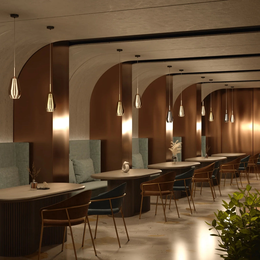 Maytoni Lampada a sospensione moderna Duality 1 luce E27 nero metallo vetro