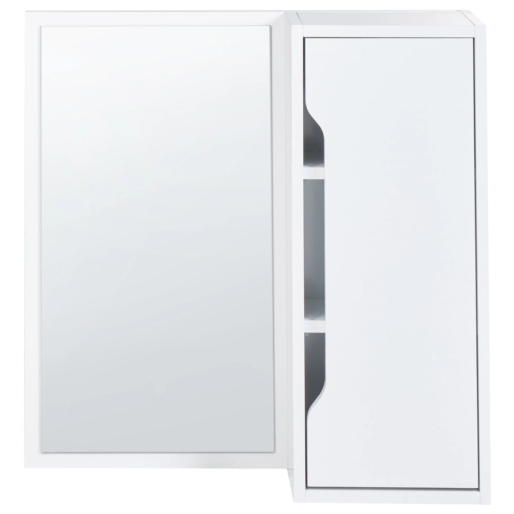 Armadietto da bagno a parete con specchio bianco MDP 60 x 60 cm Storage in stile scandinavo