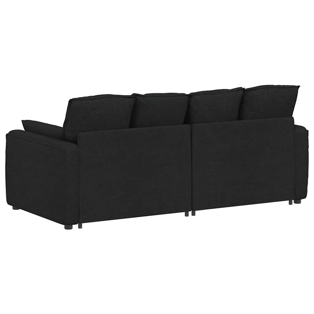 Divano Modulare con Cuscini Nero CFW8417553