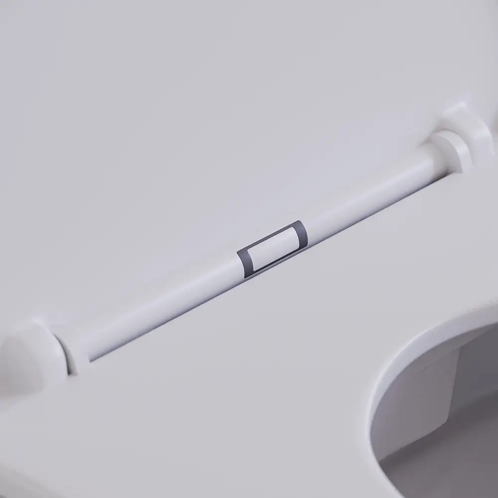 Sanitari filomuro rimless in ceramica bianco lucido: vaso bidet e copriwc soft-close | Nassau