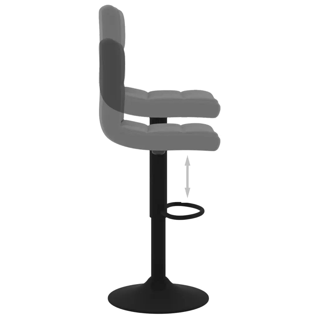 Sgabello da Bar Grigio Scuro in Velluto 334295