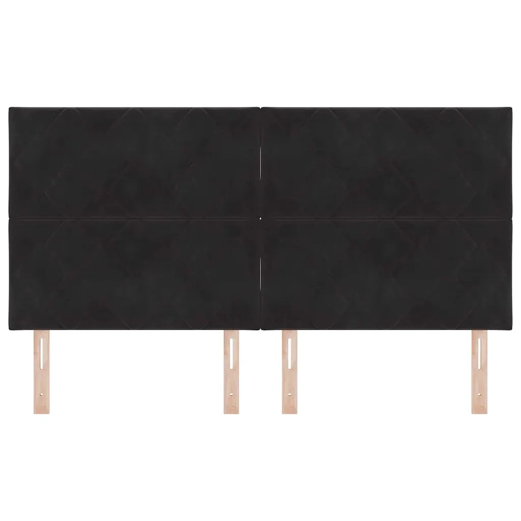 Testiera LED Nero 180 cm Velluto 3338549