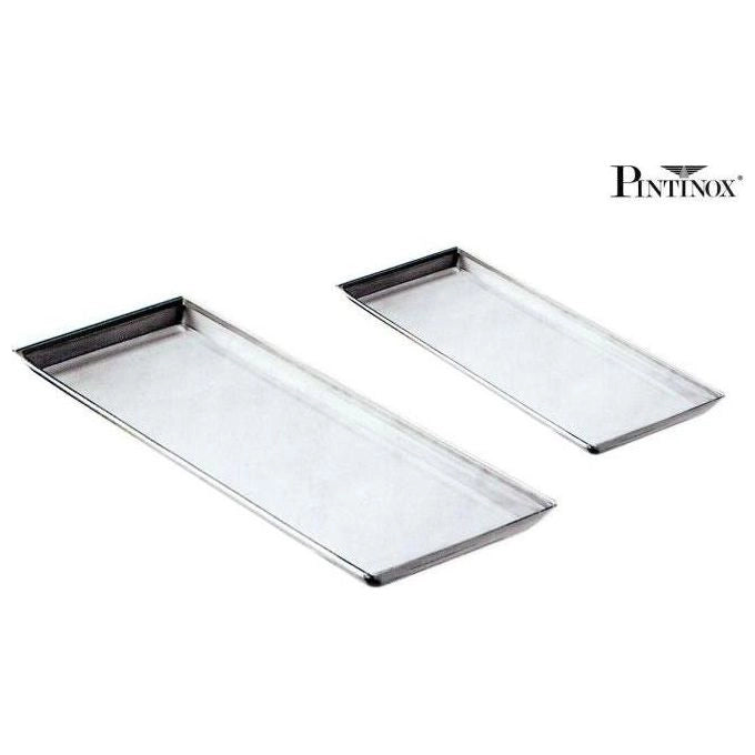 Pinti Inox 50933958 Vassoio Pasticceria in Acciaio Inox 58x21x2 cm colore Acciaio Lucido