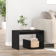 Tavolino  Nero Rovere 59x36x38 cm Legno ingegnerizzato