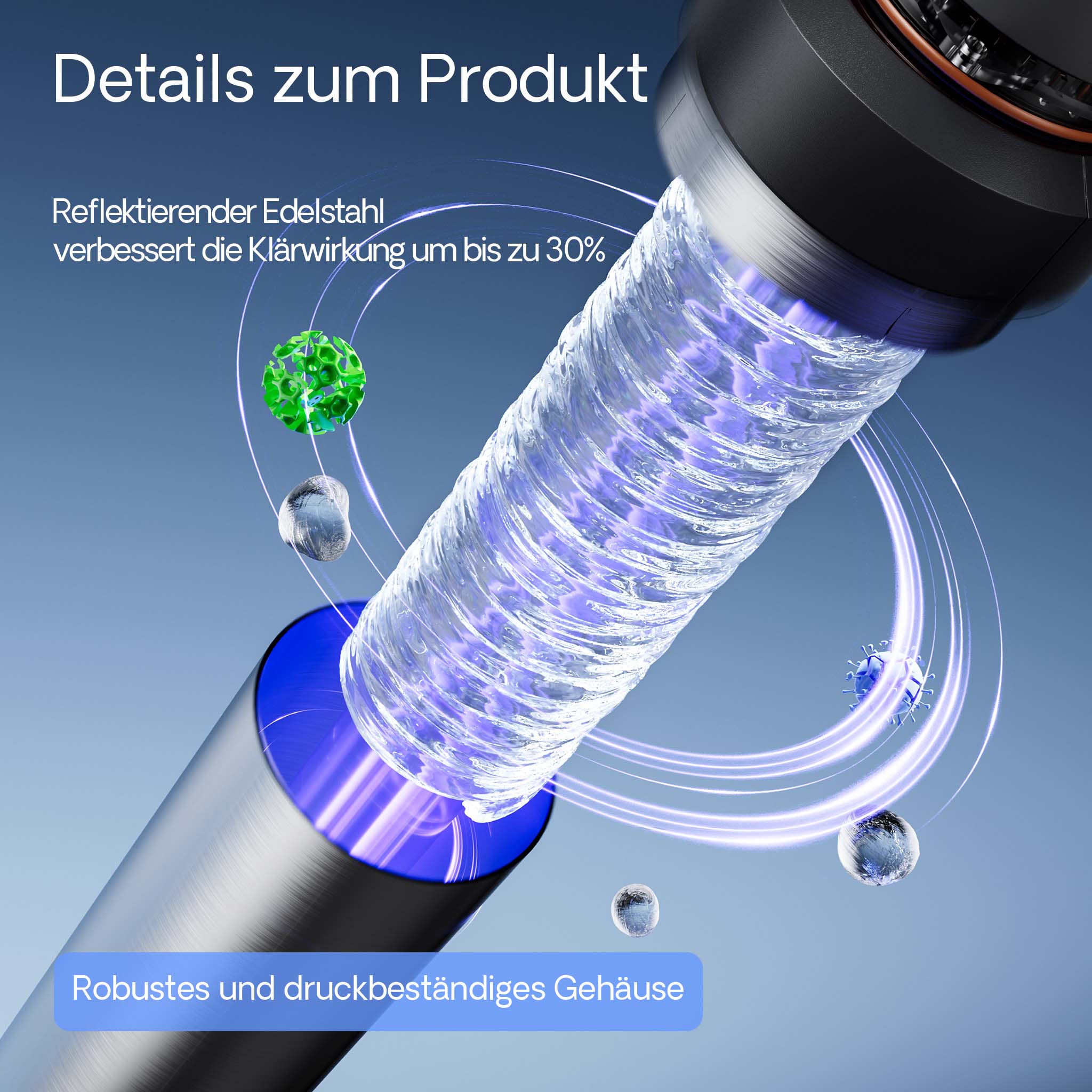 CUV-672 Chiarificatore acqua per laghetti 72W Sterilizzatore UVC