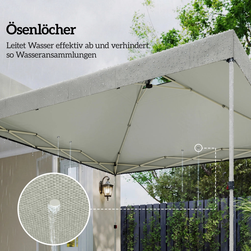 Copertura per gazebo 3x3 m ¨C zephmum ¨C grigio chiaro UV50+ impermeabile