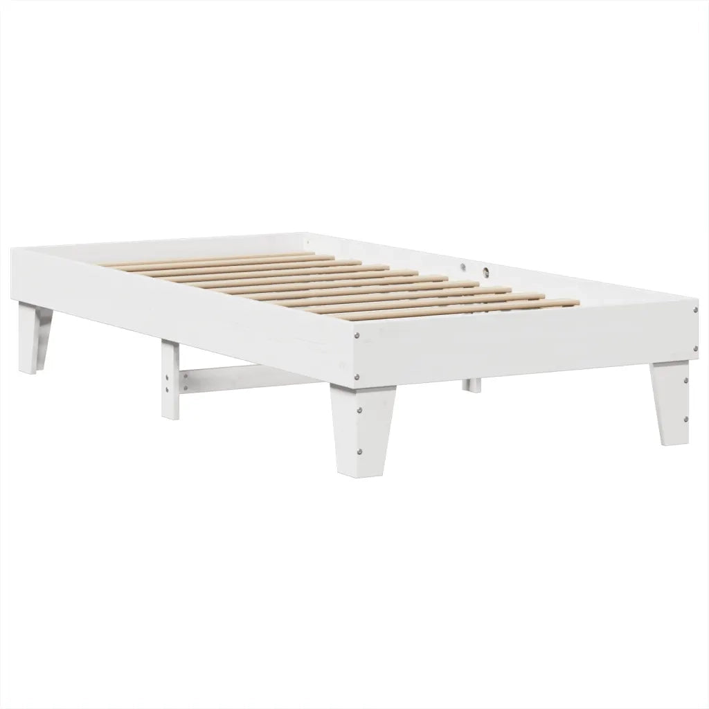 vidaXL Letto senza Materasso Bianco 90x200 cm Legno Massello di Pino