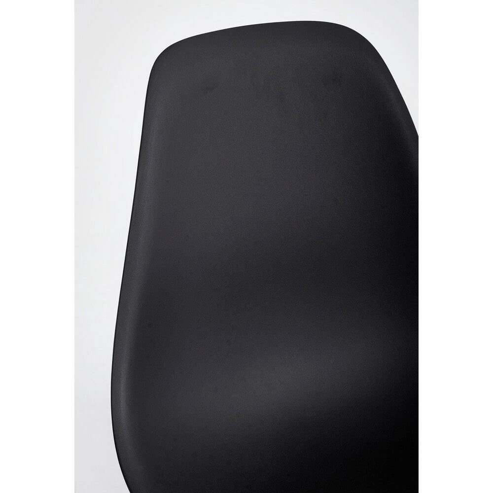 Set di 4 Sedie in Plastica con Gambe in Legno di Faggio Stile Nordico - JASMINE