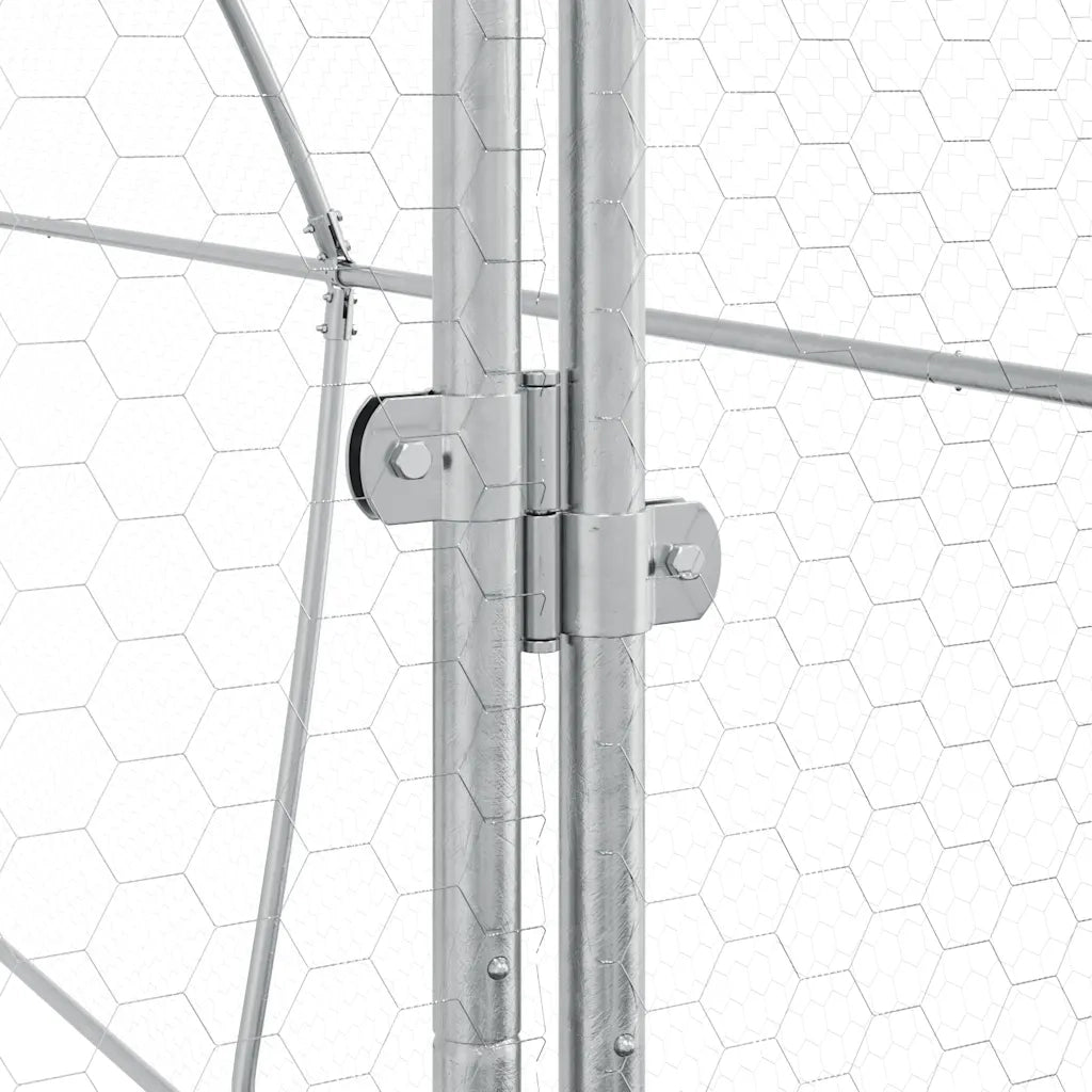 Gabbia per Polli Argento 400x105x182 cm in Acciaio Zincato 172556