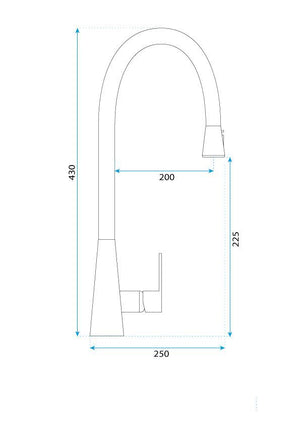 Rubinetto Da Cucina Rea Mild Black Mat Rose Gold