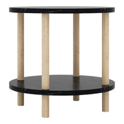 Tavolino laterale 49 x 42 cm effetto marmo nero 03_0010973