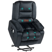 Poltrona massaggiante reclinabile elettrica ¨C zephmum ¨C nero 85x94x107 cm