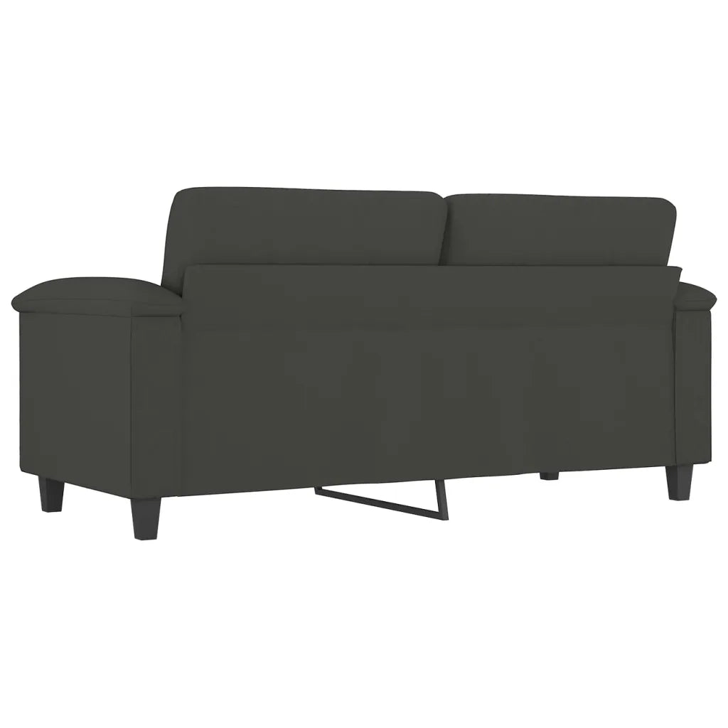 Divano a 2 Posti Grigio Scuro 140 cm in Tessuto Microfibra 349223