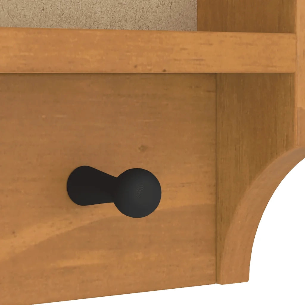 Appendiabiti da Parete SANDNES 45x12x35 cm in Legno di Pino CFW6273898