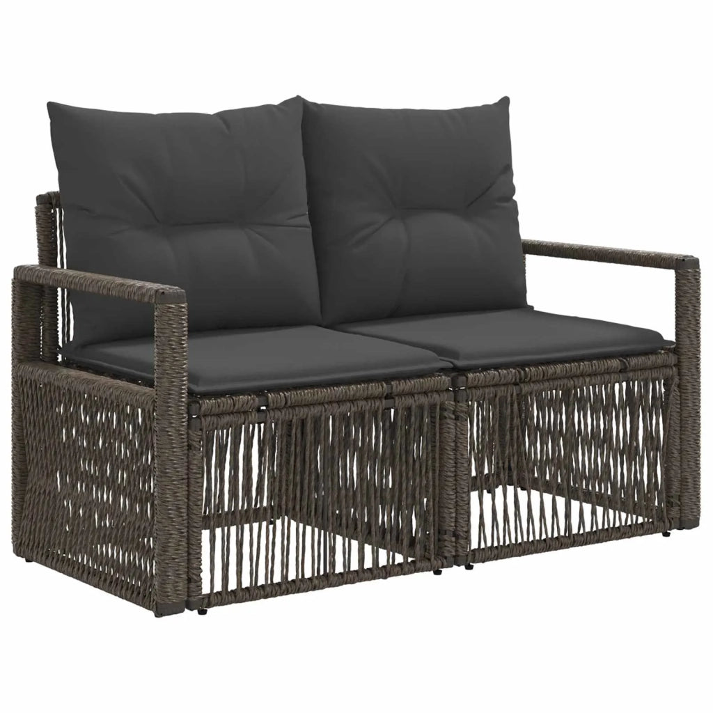 Set Divano da Giardino 11 pz Grigio e Grigio Scuro polyrattan 3437153
