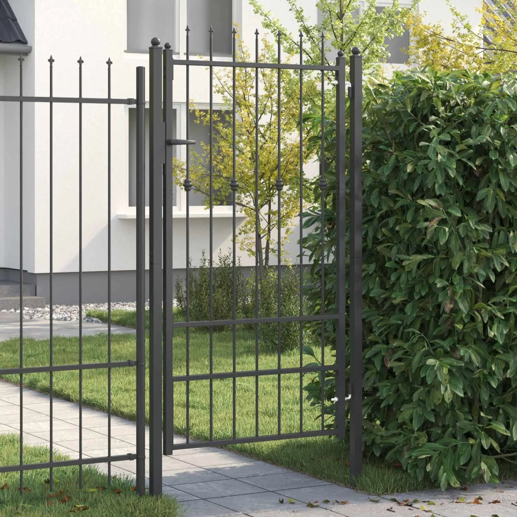 Cancello per recinzione Asten Nero 175 x 88 cm Acciaio 42034047
