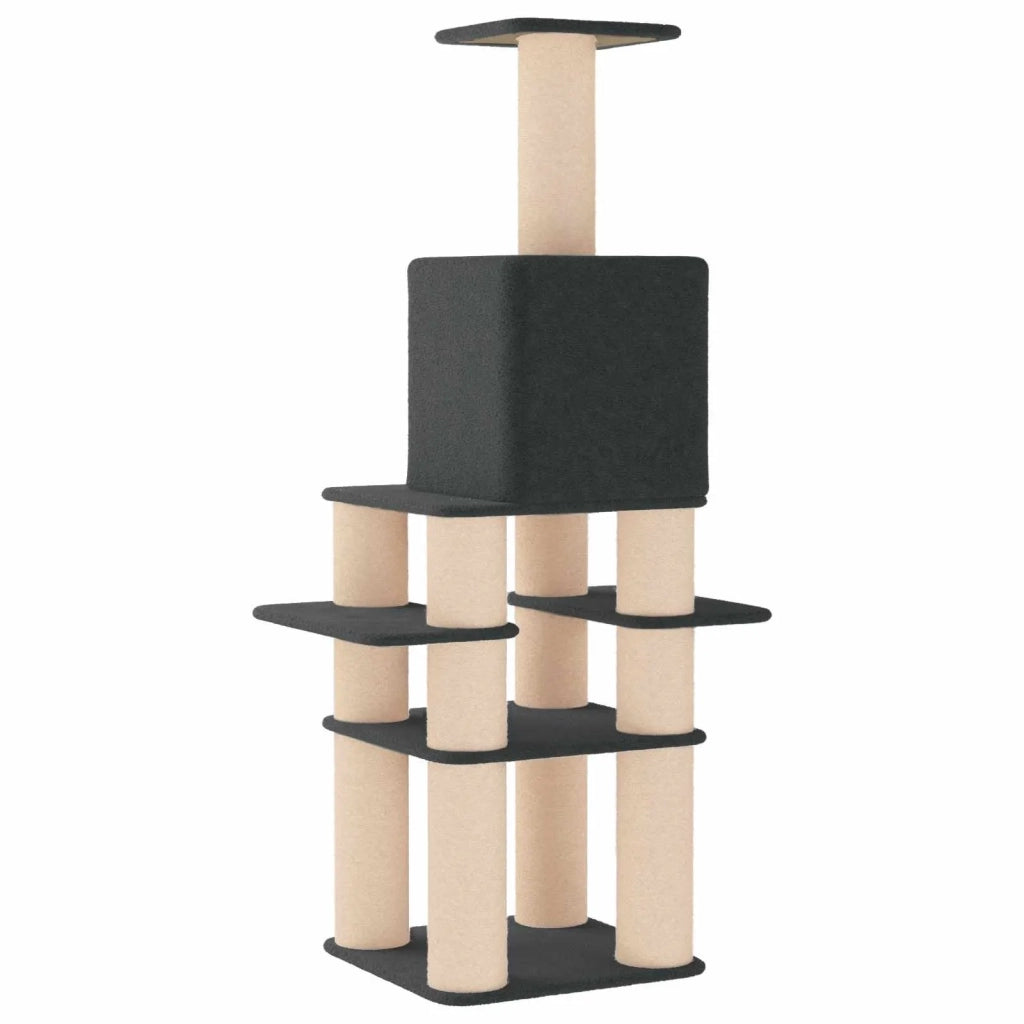 Albero per gatti con pali per graffiare in sisal Grigio Scuro 42033041