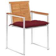 Sedie da Giardino con Cuscini 8 pz in Legno Massello di Acacia 3078548