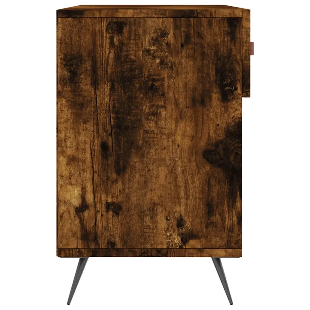 Panca Porta Scarpe | Scarpiera | Mobile per scarpe Rovere Fumo 102x35x55 cm Legno Multistrato