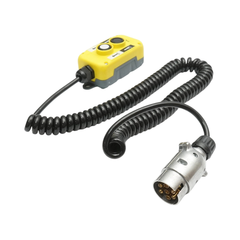 Telecomando industriale con 2 comandi, cavo a spirale e spina a 7 poli Breckner Germany