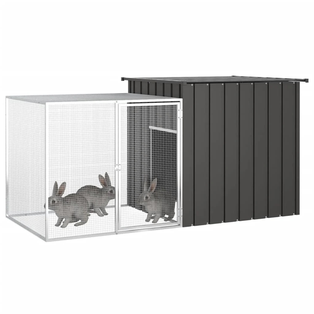 Conigliera 200 x 91 x 100 cm acciaio zincato antracite 02_0041945