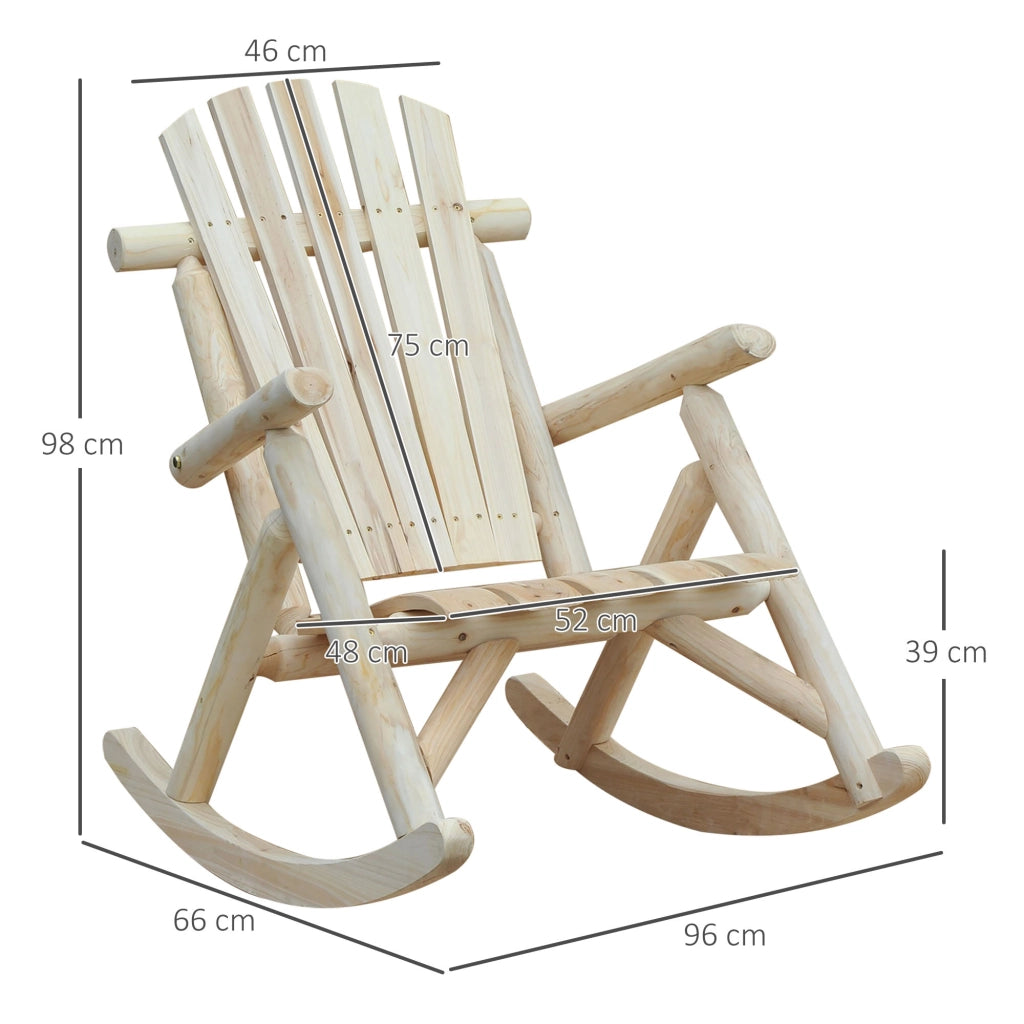 Poltrona dondolo in legno ¨C zephmum ¨C schienale alto, esterno, 113kg