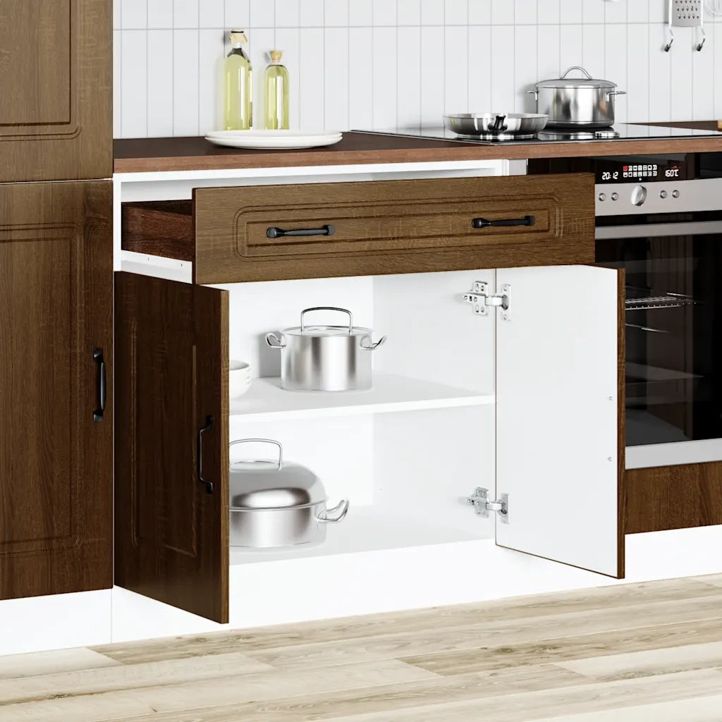 vidaXL Base da Cucina Kalmar Rovere Marrone in Legno Multistrato