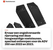 Sosteggi di sella CNC in alluminio - Sosteggi di sella per moto - Sosteggi di sella ADV 350 2022-2023 - Sostenibilità - Installazione semplice - Disponibili in diverse colorazioni