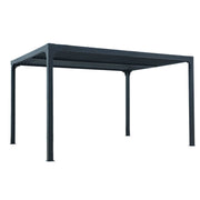 Pergola bioclimatica da giardino in alluminio 360x300 cm – tettoia con lamelle orientabili manuali 90° – grigio antracite – PER3630BI Foresta