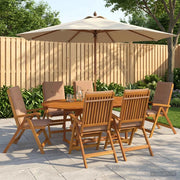 Set da pranzo da giardino 7 pezzi Naturale 3434491